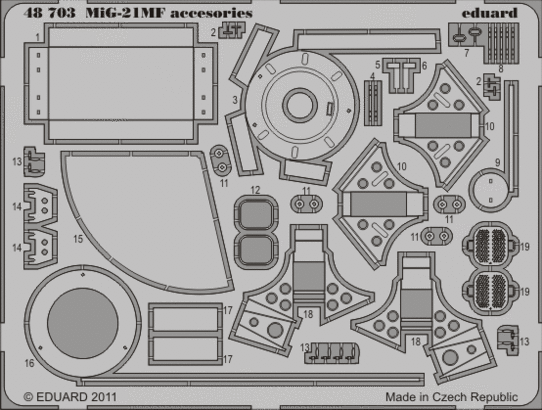 Eduard 48703 MiG-21MF accessories