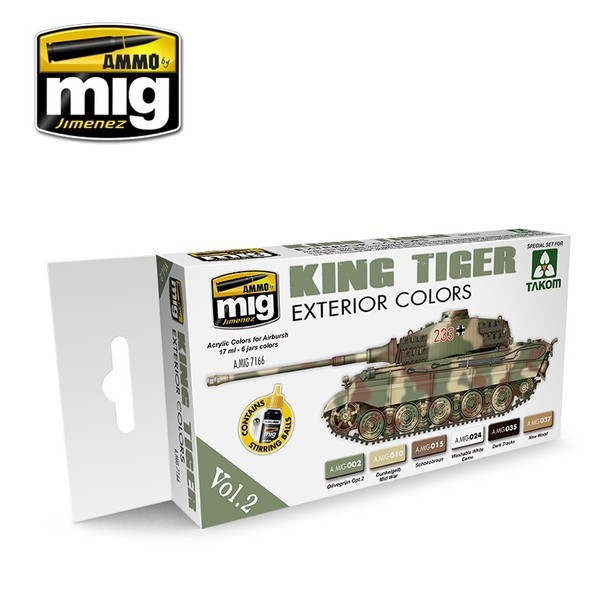 Ammo Mig 7166 Набор красок для Королевского Тигра экстерьер