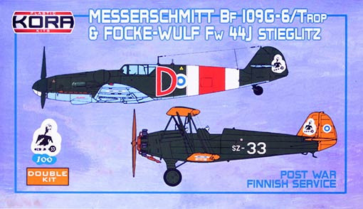 Kora Model KPK72100 Bf 109G-6 & Fw 44J Finnish Post War 2-in-1 1/72