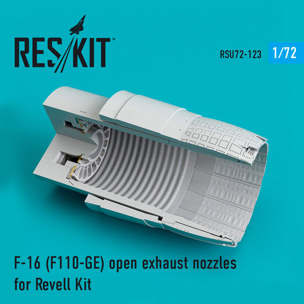Reskit RSU72-0123 F-16 (F110-GE) open exhaust nozzles for Revell Kit 1/72