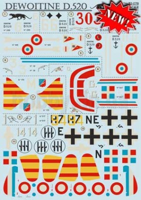 Print Scale 72-078 Dewoitine D.520 1/72