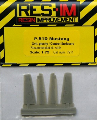 RES-IM RESIM7211 1/72 P-51D Mustang - Control surfaces (AIRFIX)