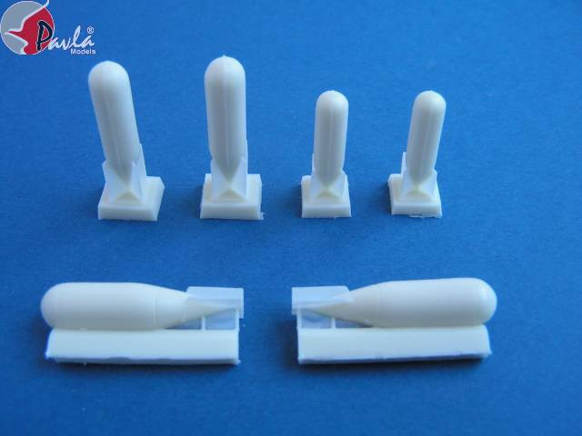 Pavla Models W72-53 Luftwaffe Weapons Set Part II. SB 1000, AB 250, AB 500 1:72