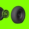 Lf Model 3D7242 Mustang's weighted wheels - cross tread 1/72