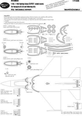 New Ware NWA-M0526 1/72 Mask F-16A/F-16C Fighting Falcon EXPERT (HAS)