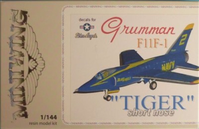 Miniwing MINI065 Grumman F-11F-1 'TIGER' short nose / Blue Angels 1/144