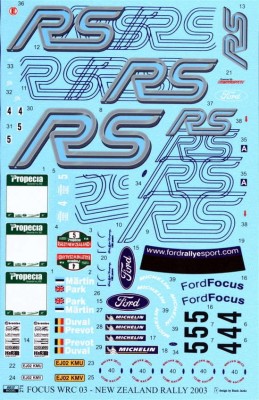 Reji Model 271 Ford Focus WRC 03 New Zealand Rally 2003 1/24