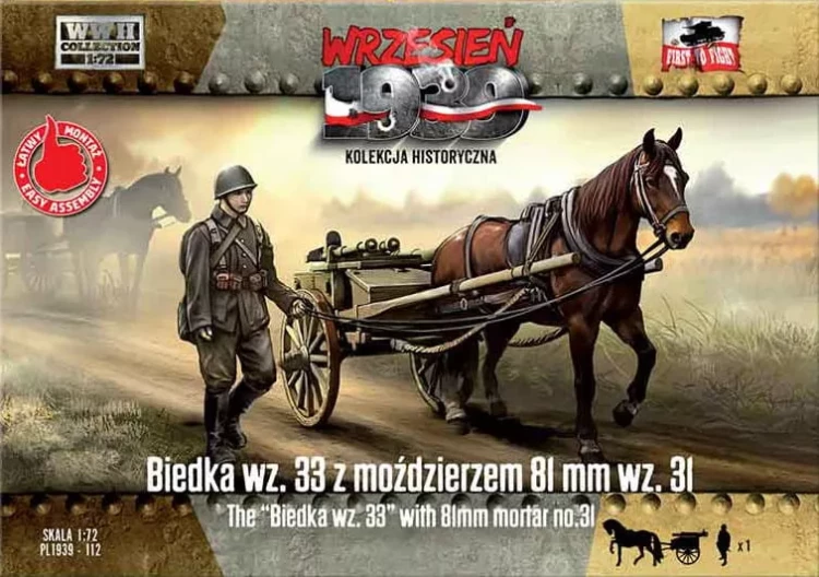 First To Fight FTF-72112 The 'Biedka' wz. 33 with 81 mm mortar wz. 31 1/72
