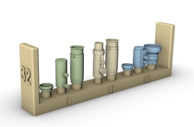 Aims AIMS48P065 1x set of Spanner Anlage I, II &amp; III infrared system 3D-Printed 1/48