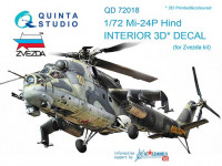 Quinta studio QD72018 Mi-24P (for Zvezda kit) 3D декаль интерьера кабины 1/72