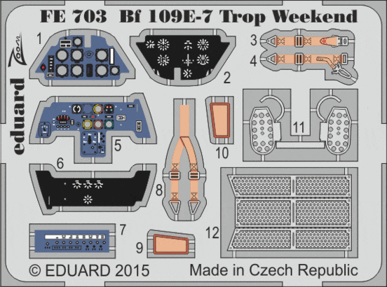 Eduard FE703 Bf 109E-7 Trop Weekend 1/48