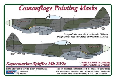 AML AMLM49021 Маска камуфляж S.Spitfire Mk.XVIe (REV) 1/48