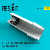 Reskit RSU32-0027 F-16 (F100-PW) open exhaust nozzles (ACAD) 1/32