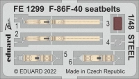 Eduard FE1299 F-86F-40 seatbelts STEEL (AIRF) 1/48