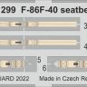 Eduard FE1299 F-86F-40 seatbelts STEEL (AIRF) 1/48