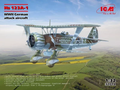ICM 32014 Hs 123A-1 German WWII Attack Aircraft 1/32