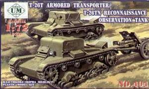 UniModel UMM-72404 T-26T Armored transporter/T-26TN Reconnaissance observation tank 1/72