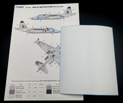 Foxbot Decals FM72021 Masks for Sukhoi Su-25 'Blue 19', Ukranian Air Forces, Light Pixel camouflage 1/72