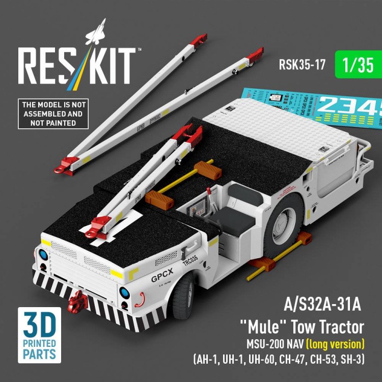 Reskit R35017 A/S32A-31A Tow Tractor MSU-200 NAV (long) 1/35