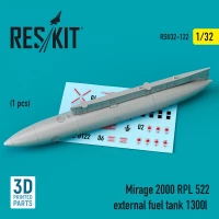 Reskit U32122 Mirage 2000 RPL 522 external fuel tank 1300l 1/32