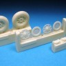 Barracuda Studios BCR48242 Grumman F8F-1 Bearcat Mainwheels Accurate early mainwheels w diamond tread tires/tyres & slotted hubs on F8F-1s, including French Air Force and Blue Angels 1/48