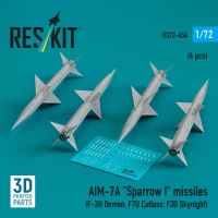 Reskit 72454 AIM-7A 'Sparrow I' missiles (4 pcs.) 1/72