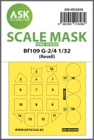 Art Scale 200-M32050 Messerschmitt Bf-109G-2/4 wheels and canopy frame paint mask (outside only) 1/32