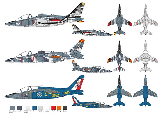 Art Scale 200-D48024 Alpha Jet E -Belgian Air Force, Armee de l'Air - Part 2 1/48