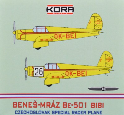 Kora Model 72223 Be-501 Bibi (Czechoslovak Racer) 1/72