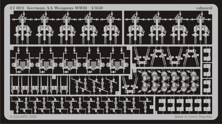 Eduard 17021 German AA Weapons WWII 1/350