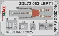 Eduard 3DL72053 Re.2002 Ariete SPACE (ITAL) 1/72