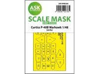 Art Scale 200-M48266 Curtiss P-40B Warhawk canopy frame paint mask (outside only) 1/48