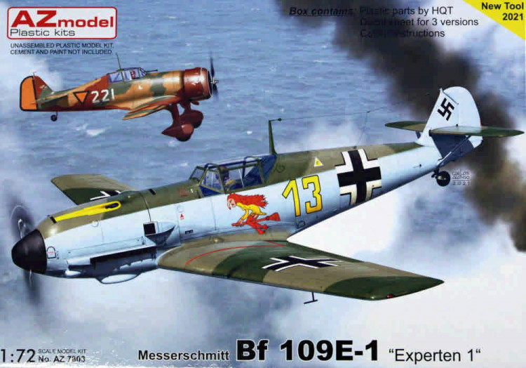 Az Model 78003 Messerschmitt Bf 109E-1 Experten 1 (3x camo) 1/72