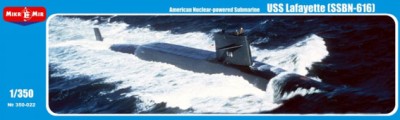 MikroMir 350-022 Американская АПЛ &quot;Lafayette&quot; (SSBN-616) 1/350