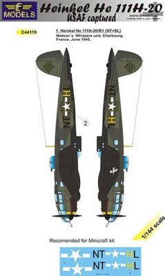 Lf Model C44119 Decals Heinkel He 111H-20 USAF captured 1/144