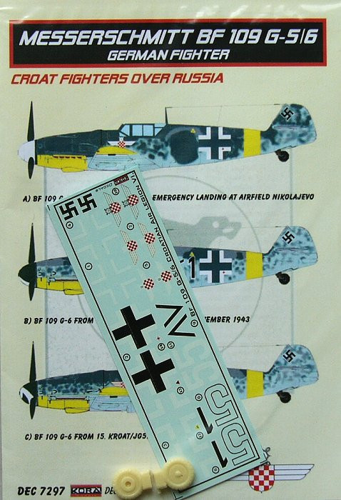 Kora Model DEC7297 Bf 109 G-5/6 (Croatian Air Legion) декали декали 1/72