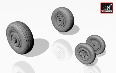 Armory ARAW72014 Mikoyan MiG-23, MiG-23P early wheel set 1/72