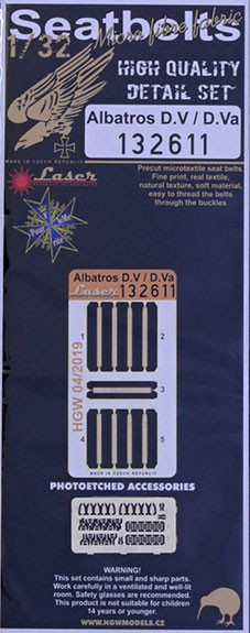 HGW 132611 Seatbelts Albatros D.V / D.Va (laser&PE set) 1/32