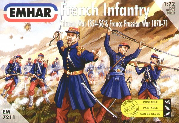 Emhar EM7211 French Infantry Crimean and Franco Russian Wars 1/72