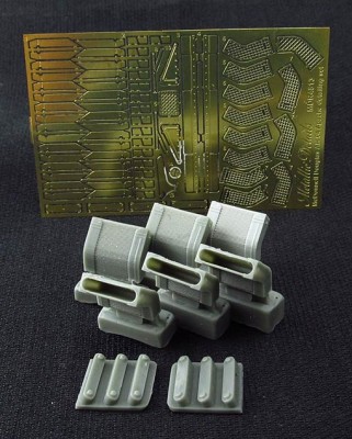 Metallic Details MDR4819 Boeing/Hughes AH-64 Apache LongBow exhaust pipes (designed to be used with Hasegawa kits) 1/48
