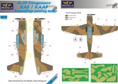 Lf Model M48122 Mask A-35 Vengeance RAF/RAAF Camouflage p. 1/48