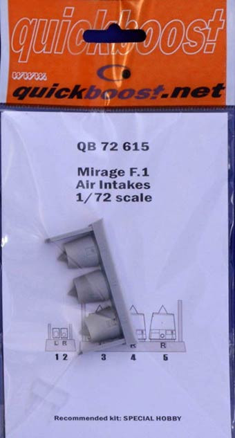 Quickboost QB72 615 Mirage F.1 air intakes (SP.HOBBY) 1/72