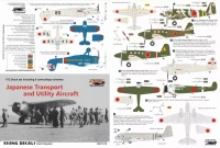 Rising Decals 72118 Decal Japanese Transport and Utility Aircraft 1/72