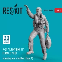 Reskit F48015 F-35A 'Lightning II' female pilot on ladder 1/48