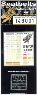 HGW 148001 WW2 Luftwaffe Seatbelts 1/48