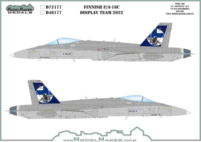 Model Maker Decals D48177 Finnish McDonnell-Douglas F/A-18C Display Team 2022 1/48