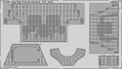 Eduard 36400 King Tiger Porsche zimmerit 1/35
