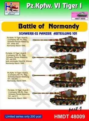 Hm Decals HMDT48009 1/48 Decals Pz.Kpfw.VI Tiger I Battle Normandy 1