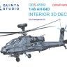 Quinta studio QDS-48362 AH-64D (Hasegawa) (Малая версия) 3D Декаль интерьера кабины 1/48