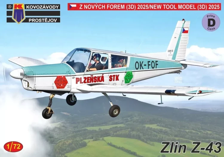 Kovozavody Prostejov 72485 Zlin Z-43 (4x camo) 1/72